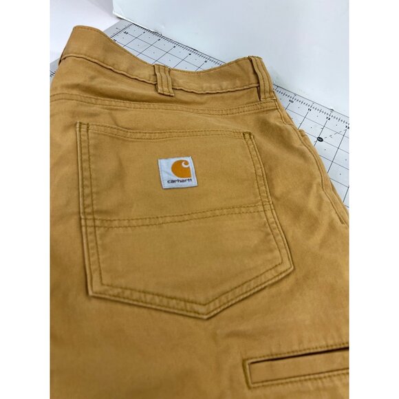 Carhartt Mens Relaxed Fit Duck Work Pants 36x34 Brown Durable Cotton BN2517-M - Picture 4 of 8